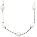 ノンブランド NON BRAND バロックパール ホワイト パール メタル ネックレス 淡水パール