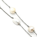 ノンブランド NON BRAND バロックパール ホワイト パール メタル ネックレス 淡水パール