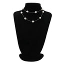 ノンブランド NON BRAND バロックパール ホワイト パール メタル ネックレス 淡水パール