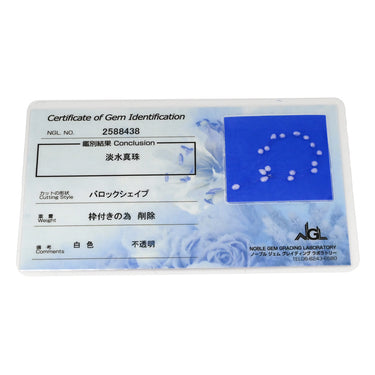 ノンブランド NON BRAND バロックパール ホワイト パール メタル ネックレス 淡水パール