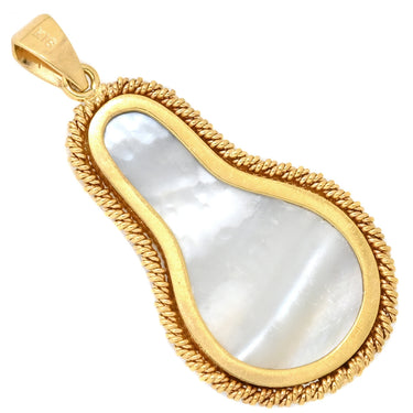 ノンブランド NON BRAND マベパール イエローゴールド K18YG パール ペンダントトップ ハーフパール ネックレストップ