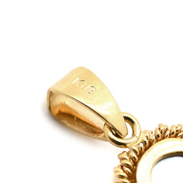 ノンブランド NON BRAND マベパール イエローゴールド K18YG パール ペンダントトップ ハーフパール ネックレストップ