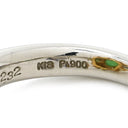 ノンブランド NON BRAND カルセドニー リング プラチナシルバー Pt900 K18YG カルセドニー トルマリン ペリドット ダイヤモンド リング 指輪 グリーン 緑 11号