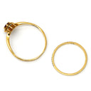 ノンブランド NON BRAND ルビー ダイヤ リング イエローゴールド×レッド K18YG ルビー ダイヤモンド リング 指輪 Au750 18K 18金 レッド 赤 2連 2重 2セット ピンキーリング 4号