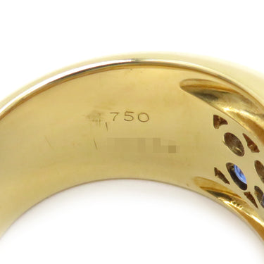 ポアレ Poiray サファイア ダイヤリング サファイアブルー×ダイヤ×イエローゴールド K18YG サファイア ダイヤモンド リング 指輪 K18YG 750  14.5号