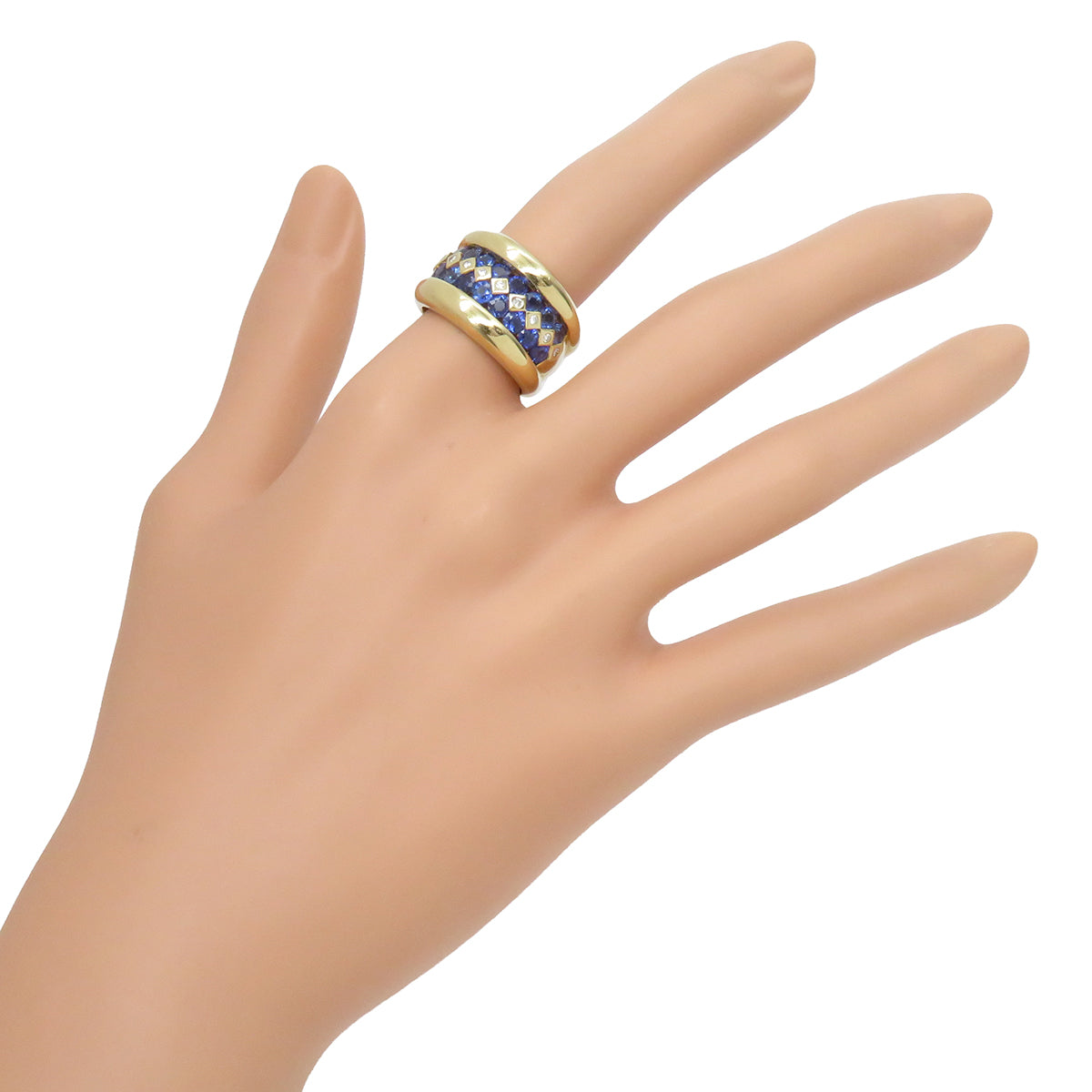 ポアレ Poiray サファイア ダイヤリング サファイアブルー×ダイヤ