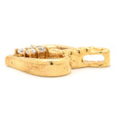 ノンブランド NON BRAND ダイヤ イエローゴールド K18YG ダイヤモンド ペンダントトップ 4Pダイヤ 4粒 ネックレストップ