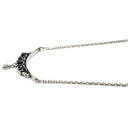 ノンブランド NON BRAND サファイア ダイヤ ペンダント プラチナシルバー Pt900 サファイア ダイヤモンド Pt850(チェーン) ネックレス