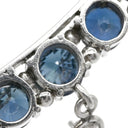 ノンブランド NON BRAND サファイア ダイヤ ペンダント プラチナシルバー Pt900 サファイア ダイヤモンド Pt850(チェーン) ネックレス