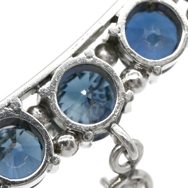 ノンブランド NON BRAND サファイア ダイヤ ペンダント プラチナシルバー Pt900 サファイア ダイヤモンド Pt850(チェーン) ネックレス