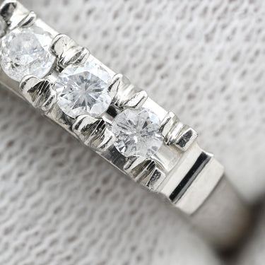 ノンブランド NON BRAND ダイヤリング プラチナシルバー Pt900 ダイヤモンド リング 指輪 5P 5粒 一文字 8.5号