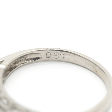 ノンブランド NON BRAND ダイヤリング プラチナシルバー Pt900 ダイヤモンド リング 指輪 5P 5粒 一文字 8.5号