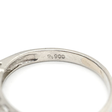 ノンブランド NON BRAND ダイヤリング プラチナシルバー Pt900 ダイヤモンド リング 指輪 5P 5粒 一文字 8.5号