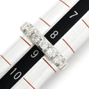 ノンブランド NON BRAND ダイヤリング プラチナシルバー Pt900 ダイヤモンド リング 指輪 5P 5粒 一文字 8.5号