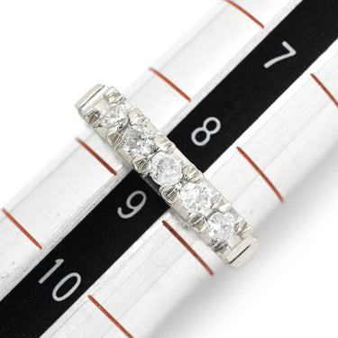 ノンブランド NON BRAND ダイヤリング プラチナシルバー Pt900 ダイヤモンド リング 指輪 5P 5粒 一文字 8.5号