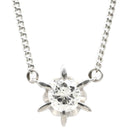 ノンブランド NON BRAND ダイヤペンダント プラチナシルバー Pt ダイヤモンド Pt850(チェーン) ネックレス 1P 1粒