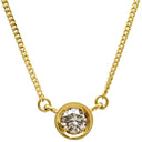 ノンブランド NON BRAND ダイヤペンダント イエローゴールド K18YG ダイヤモンド ネックレス 750 18K 1P 1粒