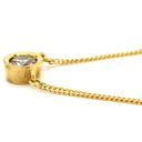 ノンブランド NON BRAND ダイヤペンダント イエローゴールド K18YG ダイヤモンド ネックレス 750 18K 1P 1粒