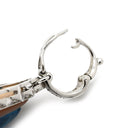 ノンブランド NON BRAND ブルートパーズ シェル ダイヤ ホワイトゴールド K18WG ブルートパーズ ダイヤモンド ペンダントトップ 青 ブルー 彫刻 ネックレストップ