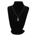 ノンブランド NON BRAND ブルートパーズ シェル ダイヤ ホワイトゴールド K18WG ブルートパーズ ダイヤモンド ペンダントトップ 青 ブルー 彫刻 ネックレストップ