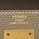 エルメス HERMES ケリー28 内縫い エトゥープ トゴ 2WAYバッグ ゴールド金具 グレージュ ショルダー