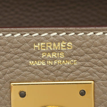 エルメス HERMES ケリー28 内縫い エトゥープ トゴ 2WAYバッグ ゴールド金具 グレージュ ショルダー