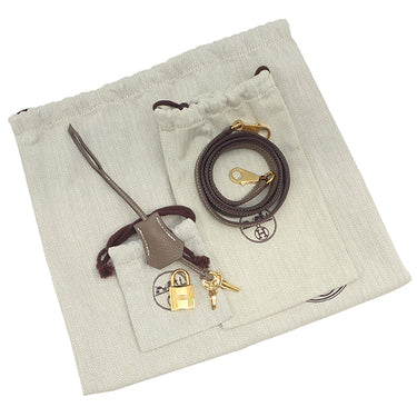 エルメス HERMES ケリー28 内縫い エトゥープ トゴ 2WAYバッグ ゴールド金具 グレージュ ショルダー