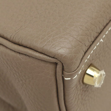 エルメス HERMES ケリー28 内縫い エトゥープ トゴ 2WAYバッグ ゴールド金具 グレージュ ショルダー