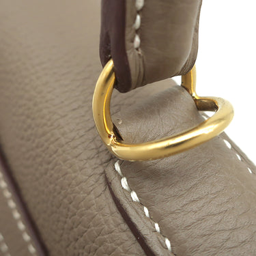 エルメス HERMES ケリー28 内縫い エトゥープ トゴ 2WAYバッグ ゴールド金具 グレージュ ショルダー