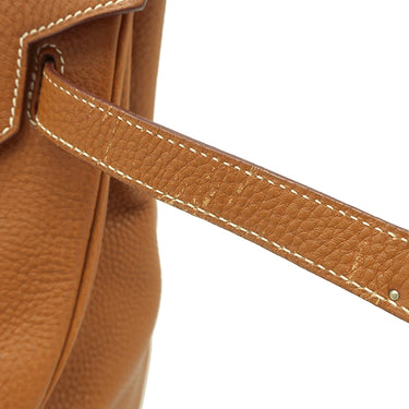 エルメス HERMES バーキン35 ゴールド トゴ ハンドバッグ シルバー金具 茶