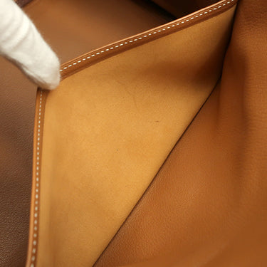 エルメス HERMES バーキン35 ゴールド トゴ ハンドバッグ シルバー金具 茶