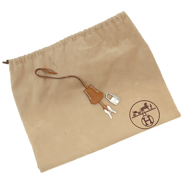 エルメス HERMES バーキン35 ゴールド トゴ ハンドバッグ シルバー金具 茶