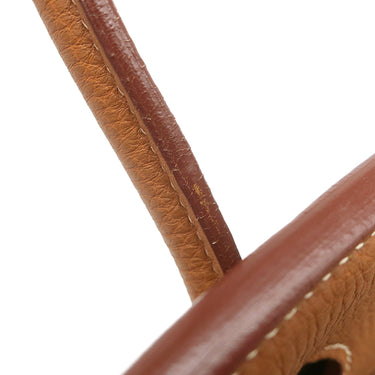 エルメス HERMES バーキン35 ゴールド トゴ ハンドバッグ シルバー金具 茶