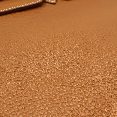 エルメス HERMES バーキン35 ゴールド トゴ ハンドバッグ シルバー金具 茶