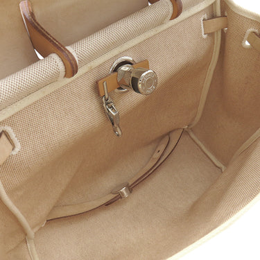 エルメス HERMES エールバッグ アドPM ナチュラル ヴァッシュハンター トワルアッシュ 2WAYバッグ シルバー金具 リュック バックパック 鍵1本欠品