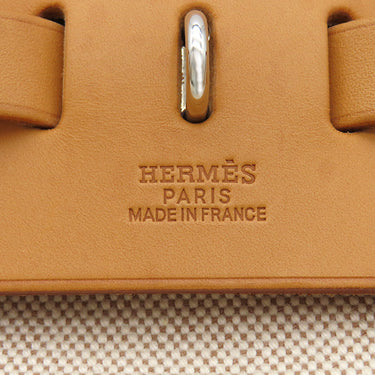 エルメス HERMES エールバッグ アドPM ナチュラル ヴァッシュハンター トワルアッシュ 2WAYバッグ シルバー金具 リュック バックパック 鍵1本欠品
