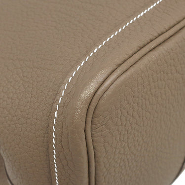エルメス HERMES ガーデンパーティーPM エトゥープ ネゴンダ トートバッグ シルバー金具 グレージュ