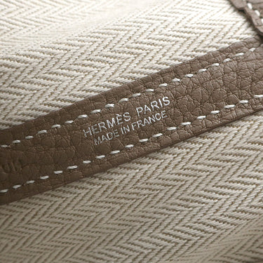 エルメス HERMES ガーデンパーティーPM エトゥープ ネゴンダ トートバッグ シルバー金具 グレージュ