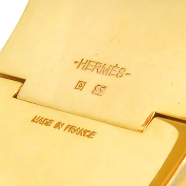 エルメス HERMES クリッククラックH エクストラワイド PM ブラック×ゴールド GP エナメル ブレスレット ゴールド金具 Hブレス