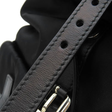 プラダ PRADA Re-Nylon バックパック 1BZ677 ブラック ナイロン リュック・デイパック シルバー金具 黒 TESSUTO VITELO 三角ロゴプレート