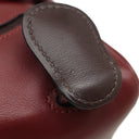 エルメス HERMES ケリードール ルージュアッシュ×ブラウン ヴォーガリバー ハンドバッグ シルバー金具 赤