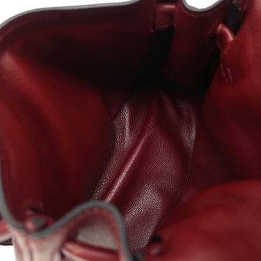 エルメス HERMES ケリードール ルージュアッシュ×ブラウン ヴォーガリバー ハンドバッグ シルバー金具 赤