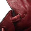 エルメス HERMES ケリードール ルージュアッシュ×ブラウン ヴォーガリバー ハンドバッグ シルバー金具 赤