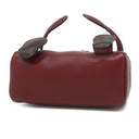 エルメス HERMES ケリードール ルージュアッシュ×ブラウン ヴォーガリバー ハンドバッグ シルバー金具 赤