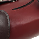 エルメス HERMES ケリードール ルージュアッシュ×ブラウン ヴォーガリバー ハンドバッグ シルバー金具 赤