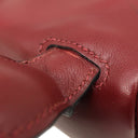 エルメス HERMES ケリードール ルージュアッシュ×ブラウン ヴォーガリバー ハンドバッグ シルバー金具 赤