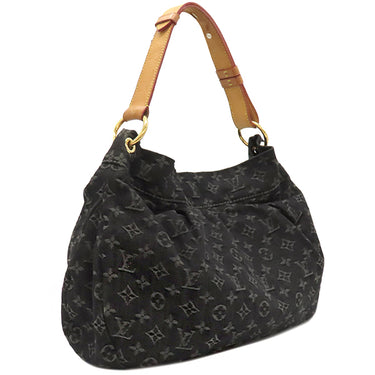 ルイヴィトン LOUIS VUITTON デイリー PM M40494 ブラック モノグラムデニム ショルダーバッグ ゴールド金具 黒