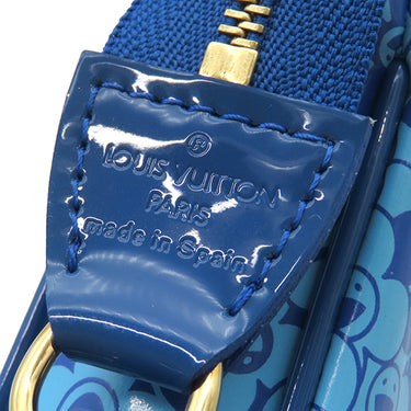 ルイヴィトン LOUIS VUITTON ポシェット コスミック M93167 ブルー PVC アクセサリーポーチ ゴールド金具 村上隆 ポーチ ハンドバッグ
