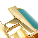 エルメス HERMES クリッククラックH エクストラワイド PM グリーン×ゴールド GP エナメル ブレスレット ゴールド金具 Hブレス