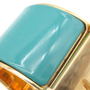 エルメス HERMES クリッククラックH エクストラワイド PM グリーン×ゴールド GP エナメル ブレスレット ゴールド金具 Hブレス